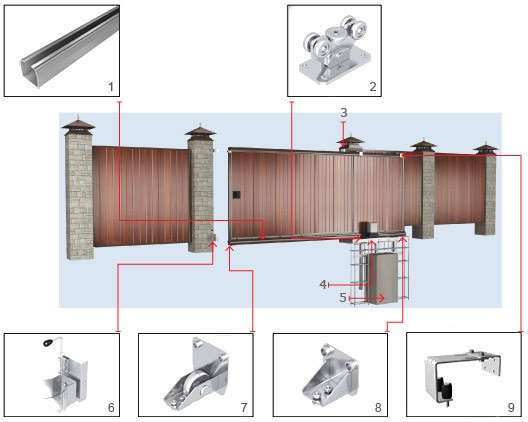 Уличные откатные ворота DoorHan 4500x2100(h)