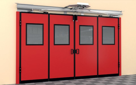 Промышленные складные скоростные ворота DoorHan