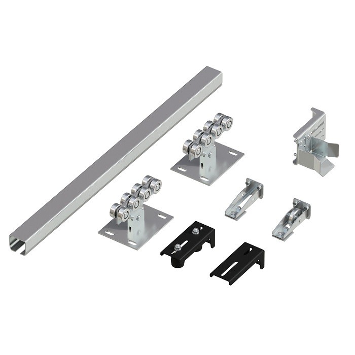 Система роликов и направляющих для балки х/к 60х55х3 L=6000мм