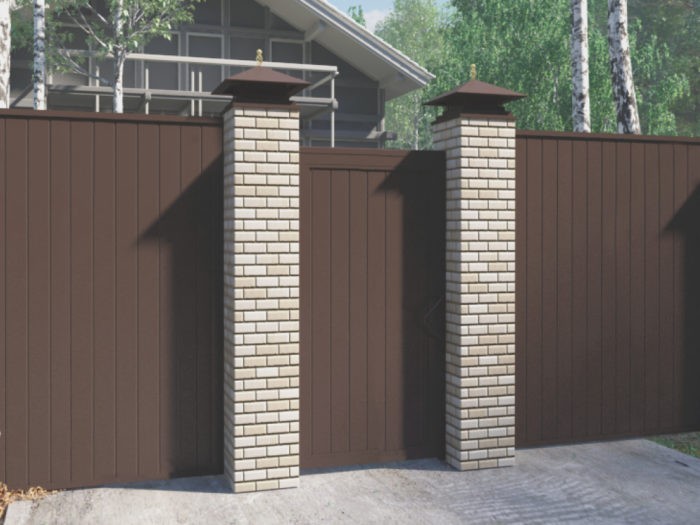 Калитка DoorHan со стальной рамой и с заполнением