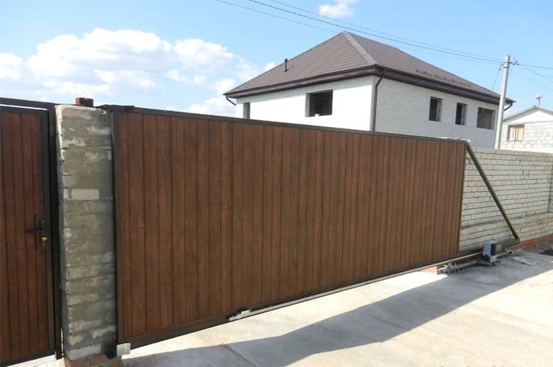 Каркас откатных сварных ворот из профильной трубы, проем до 5300х2050(h)мм