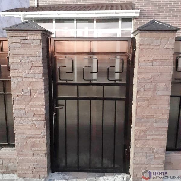 Кованая калитка 1000х2000мм (поликорбанат)