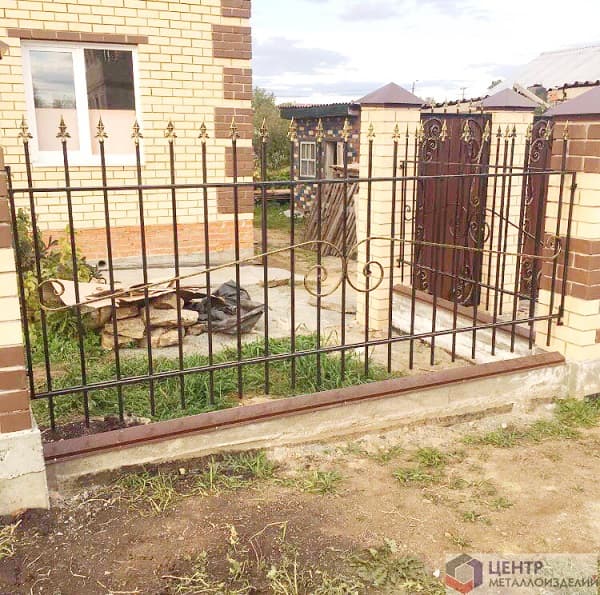 Кованый забор размер секции 1700х2500мм