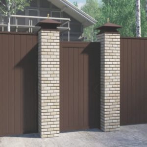 Калитка в алюминиевой раме DoorHan с заполнением сэндвич-панелями 1050х2100(h)мм